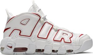 Nike Air More Uptempo White Varsity Red Outline
