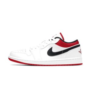 AIR JORDAN 1 LOW  White University Red Black