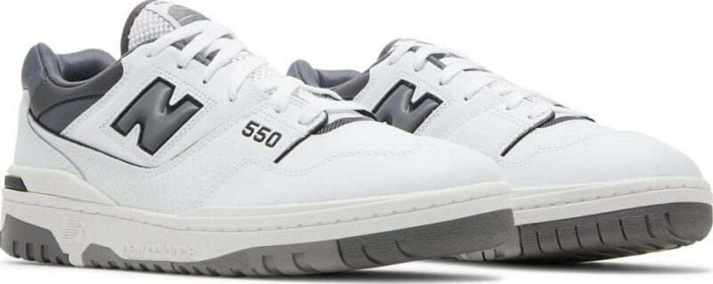New Balance 550 White Grey Dark Grey - Image 2