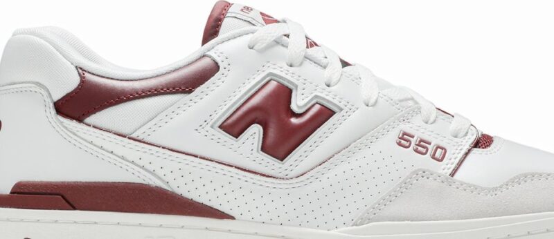 New Balance 550 Sea Salt Burgundy - Image 2