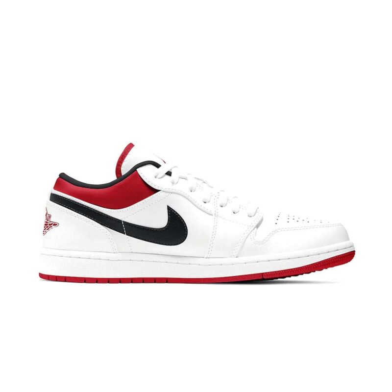 AIR JORDAN 1 LOW  White University Red Black - Image 3