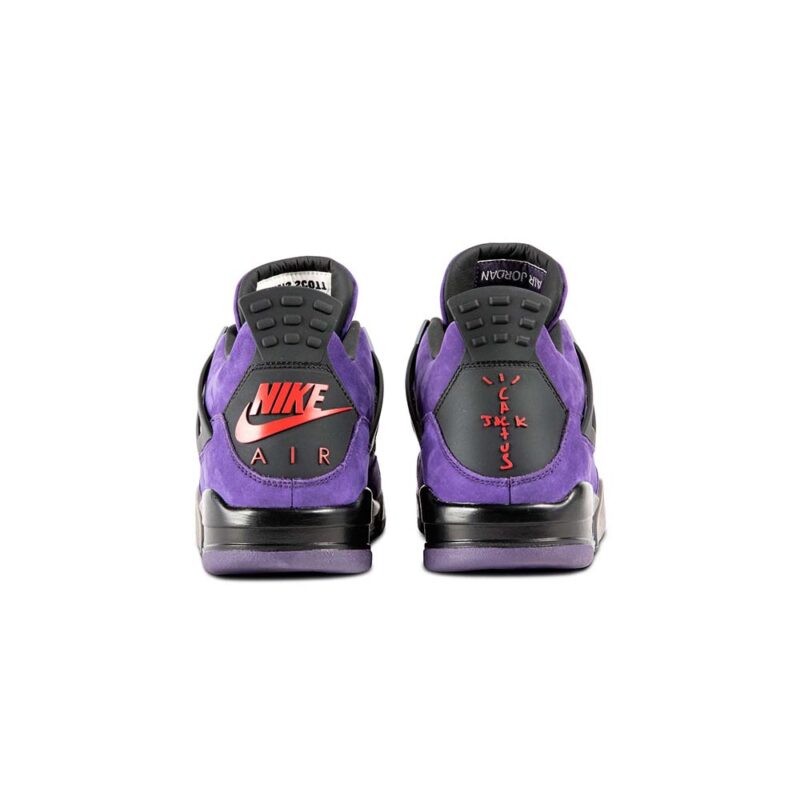 Travis Scott x Air Jordan 4 Retro ‘Purple Suede – Black Midsole’ - Image 4