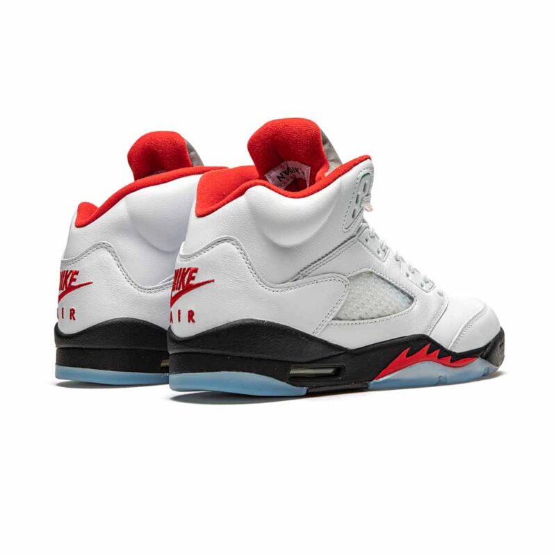 Youth Air Jordan 5 Retro GS “Fire Red Silver Tongue” - Image 3