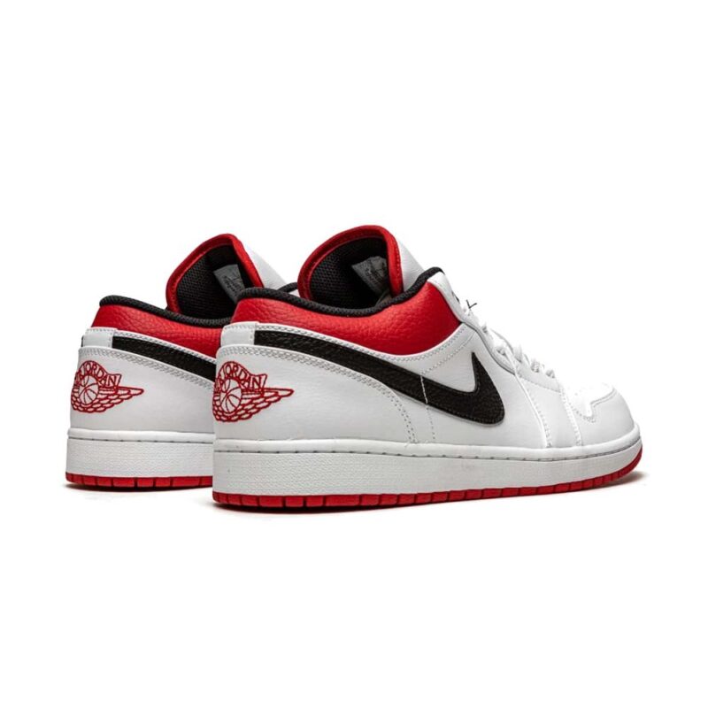 AIR JORDAN 1 LOW  White University Red Black - Image 4