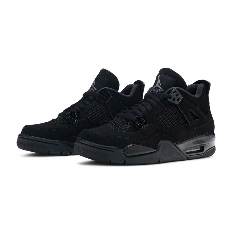 Air Jordan 4 Retro GS “Black Cat” for kids black - Image 2