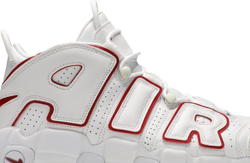 Nike Air More Uptempo White Varsity Red Outline - Image 2