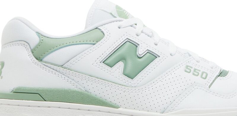 New Balance 550 White Mint Green - Image 2