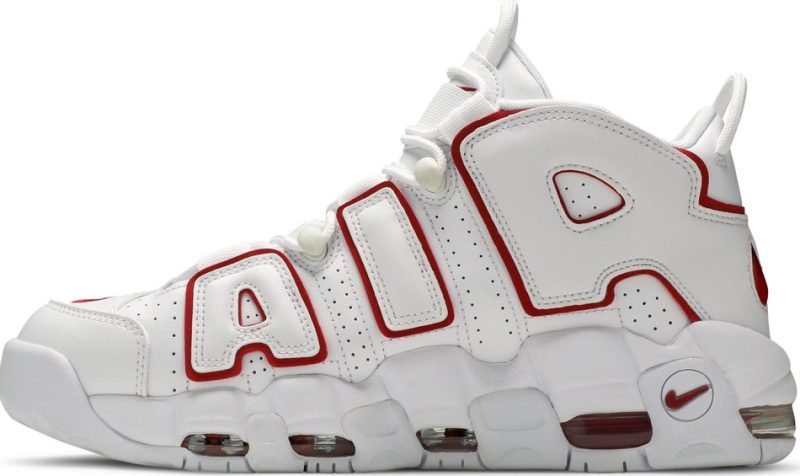 Nike Air More Uptempo White Varsity Red Outline - Image 3