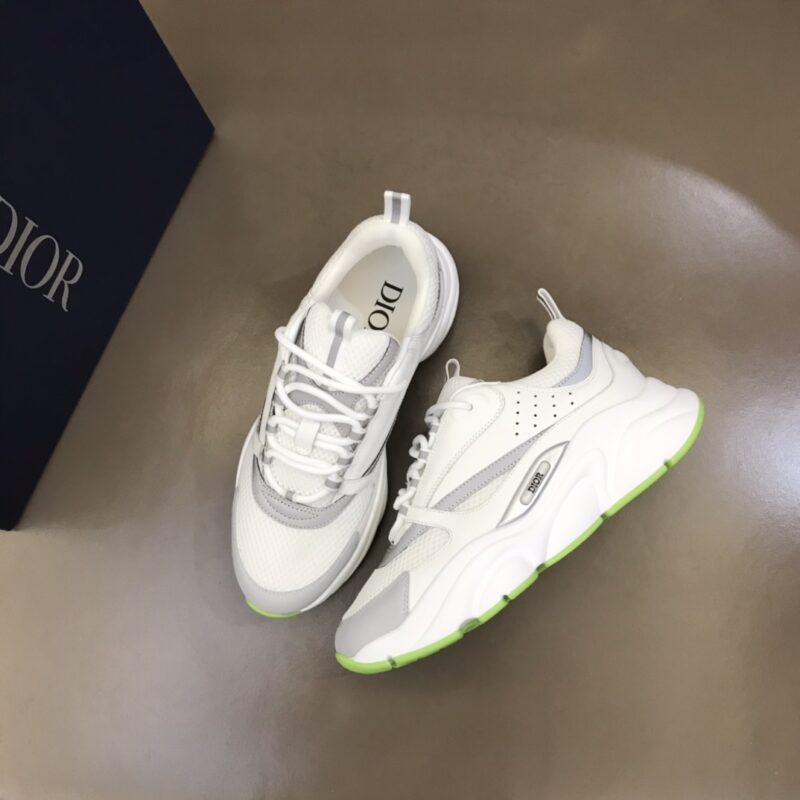 DIOR B22 Sneaker White Silver Fluo Green - Image 3