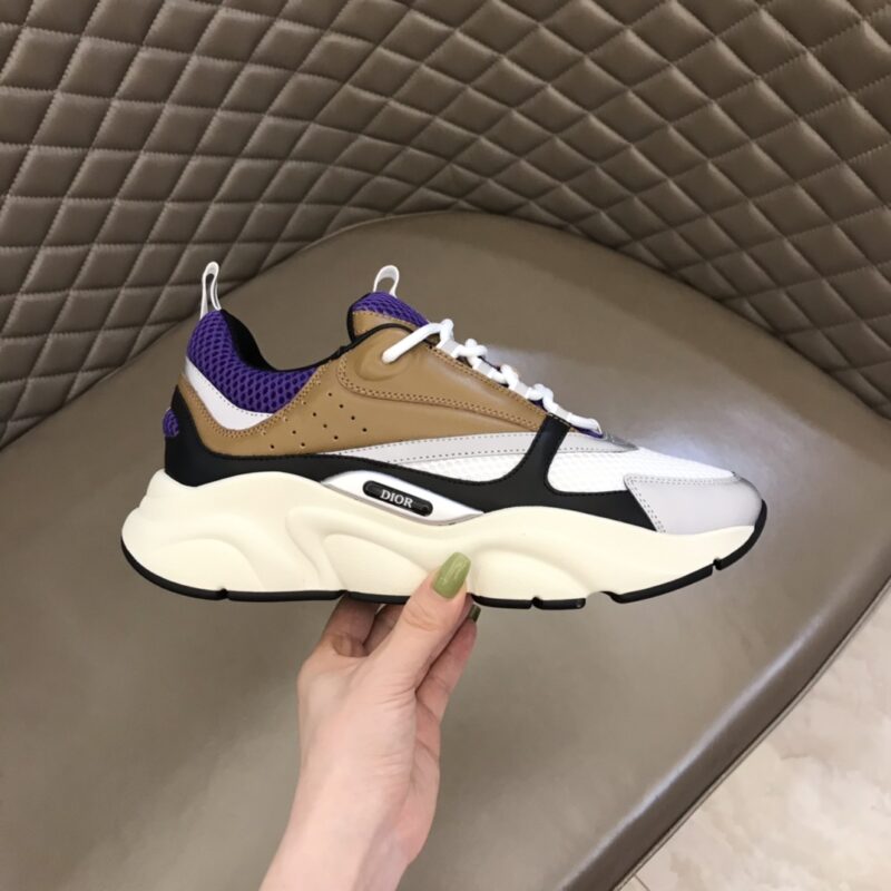 DIOR B22 Sneaker Violet Cream Coffee Black - Image 2