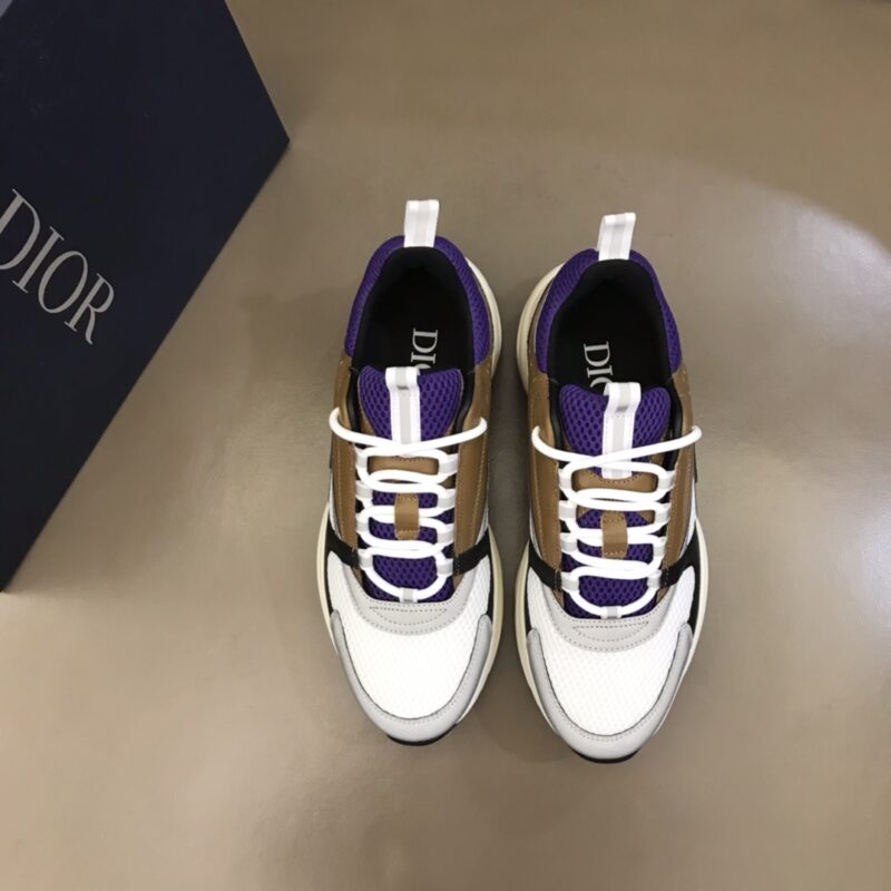 DIOR B22 Sneaker Violet Cream Coffee Black - Image 6