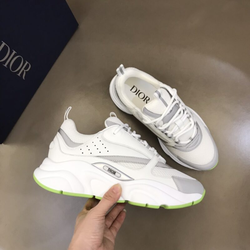 DIOR B22 Sneaker White Silver Fluo Green - Image 2