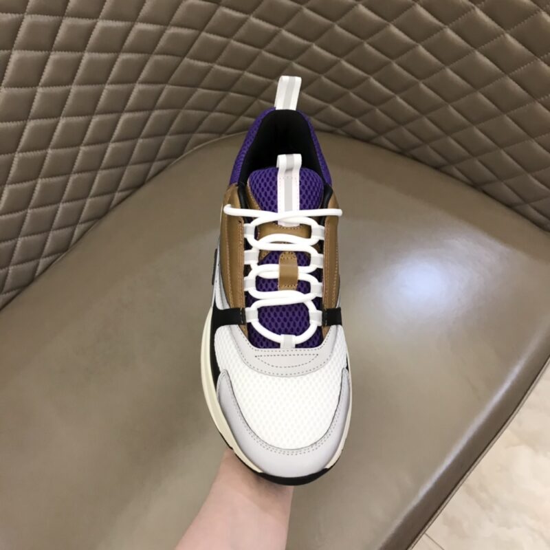 DIOR B22 Sneaker Violet Cream Coffee Black - Image 3