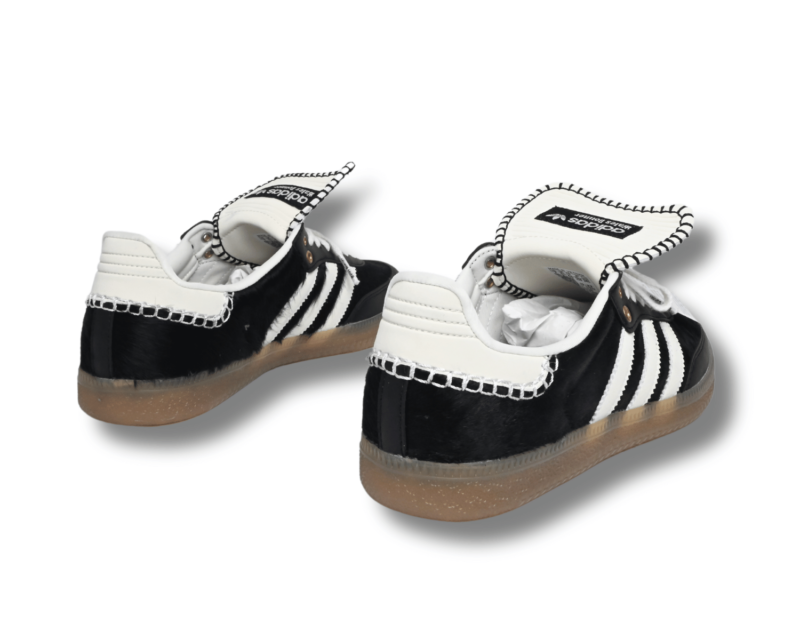 adidas x Wales Bonner Pony Samba Shoes Black /Chalk White - Image 3