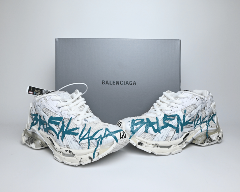 Balenciaga Graffiti Runner Teal - Image 6