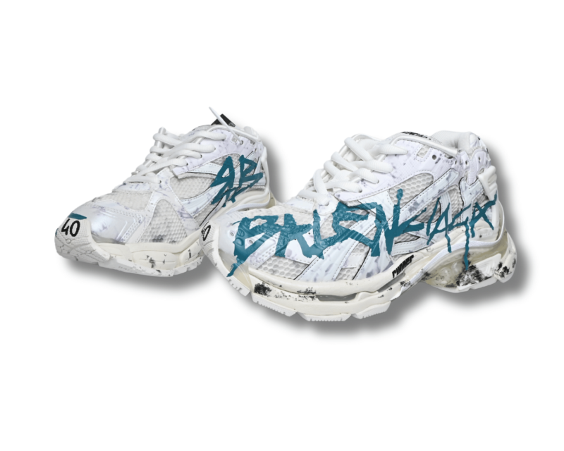 Balenciaga Graffiti Runner Teal - Image 4
