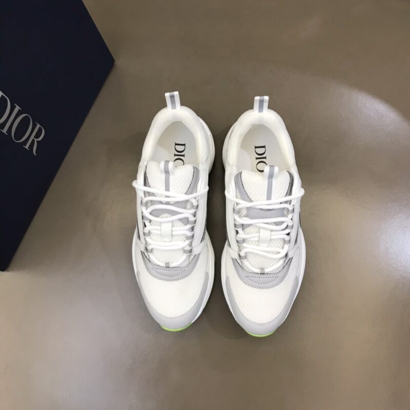 DIOR B22 Sneaker White Silver Fluo Green - Image 7