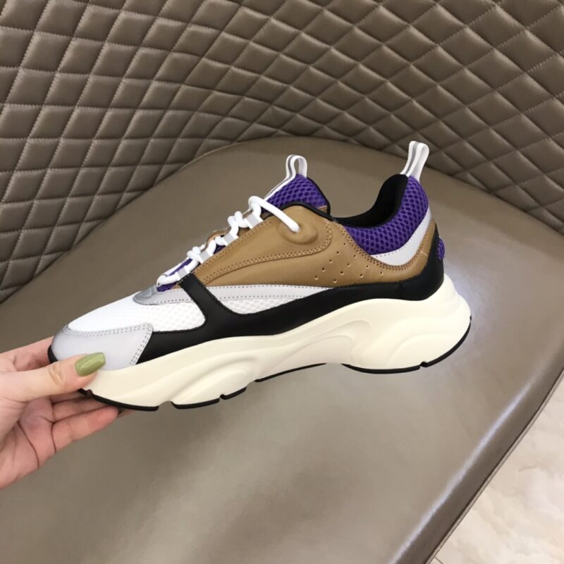 DIOR B22 Sneaker Violet Cream Coffee Black - Image 8